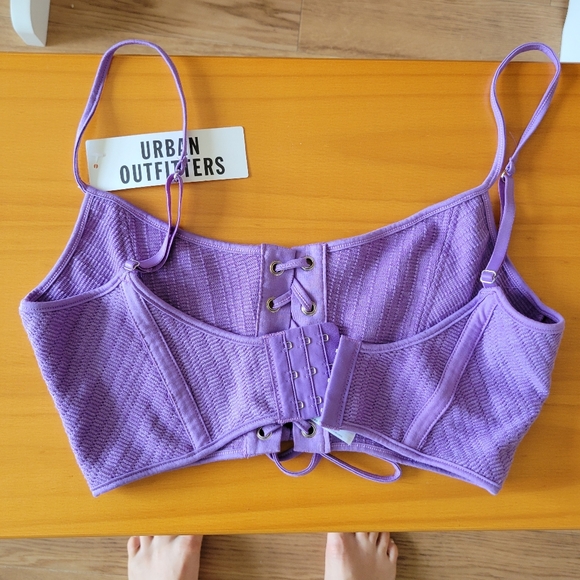 NWT Purple Lace-Up UO Bralette - Picture 3 of 3
